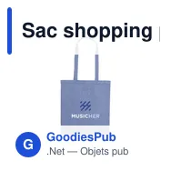 Sac shopping personnalisable Melange Shopper GRS avec logo - Miniature 9