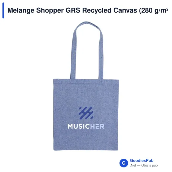 Sac shopping personnalisable Melange Shopper GRS avec logo - Image 9