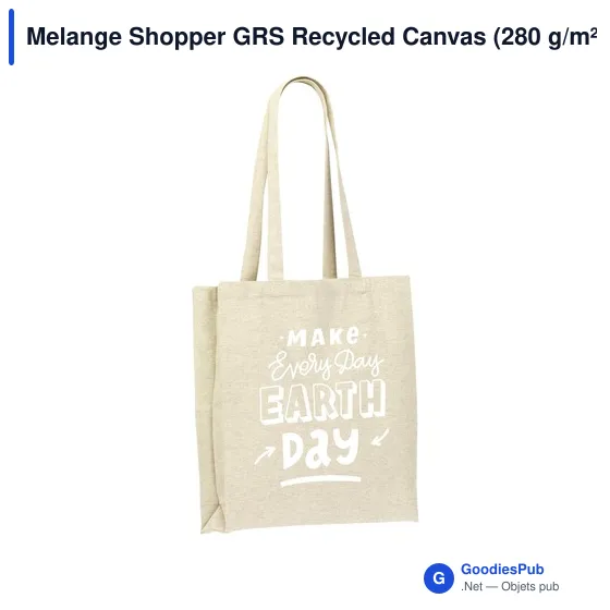 Sac shopping personnalisable Melange Shopper GRS avec logo - Image 10