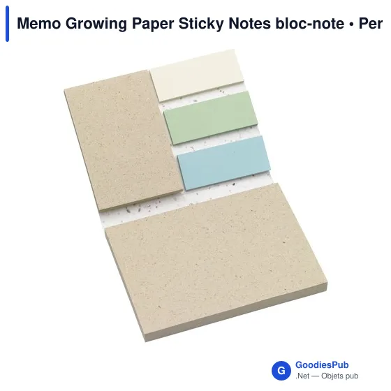 Bloc-notes personnalisable Memo Growing Paper avec logo - Image 2