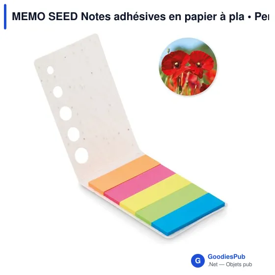 MEMO SEED Notes adhésives en papier à pla - Image 1