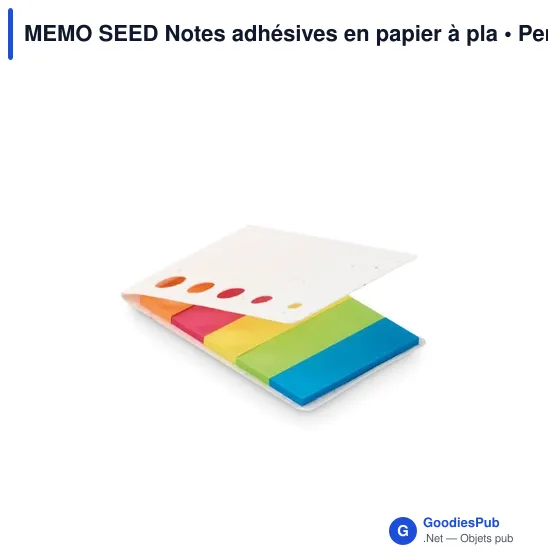 MEMO SEED Notes adhésives en papier à pla - Image 2