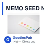 MEMO SEED Notes adhésives en papier à pla - Miniature 5