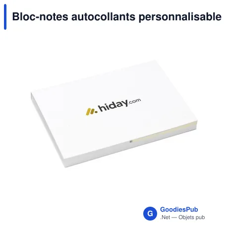 Bloc-notes autocollants personnalisables en papier recyclé avec logo