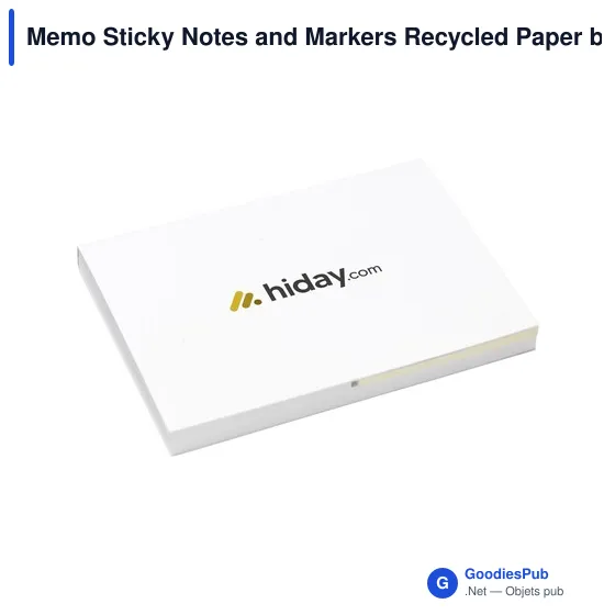 Bloc-notes autocollants personnalisables en papier recyclé avec logo - Image 1