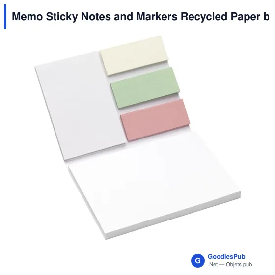 Bloc-notes autocollants personnalisables en papier recyclé avec logo - Image 2