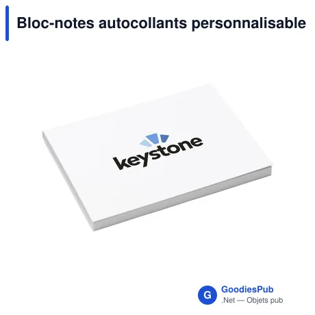 Bloc-notes autocollants personnalisables en papier recyclé - Memo Stickyavec logo