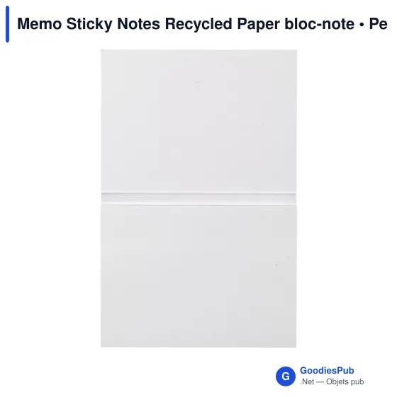 Bloc-notes autocollants personnalisables en papier recyclé - Memo Stickyavec logo - Image 3