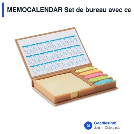 MEMOCALENDAR Set de bureau avec calendrier