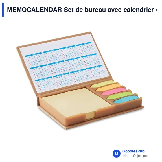 MEMOCALENDAR Set de bureau avec calendrier - Image 1