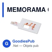 Clé USB personnalisable 16 Go - MEMORAMA Creditcard avec logo - Miniature 1