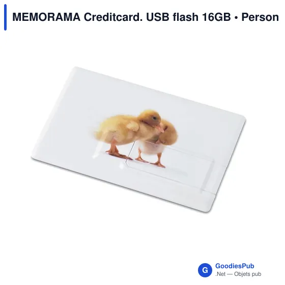 Clé USB personnalisable 16 Go - MEMORAMA Creditcard avec logo - Image 2
