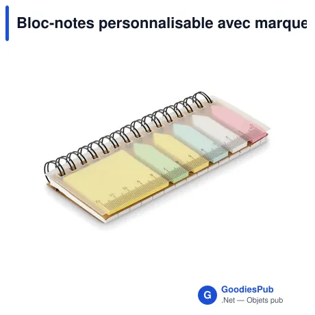Bloc-notes personnalisable avec marqueurs pour logo - MEMORING