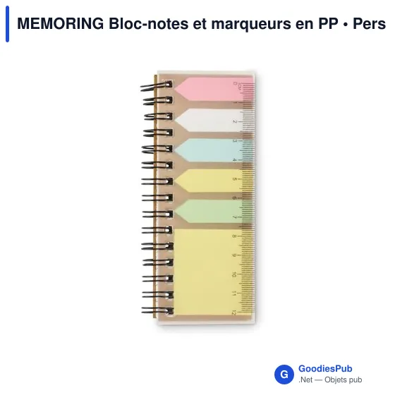 Bloc-notes personnalisable avec marqueurs pour logo - MEMORING - Image 2