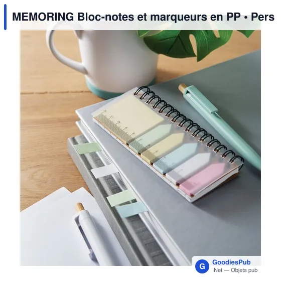 Bloc-notes personnalisable avec marqueurs pour logo - MEMORING - Image 5