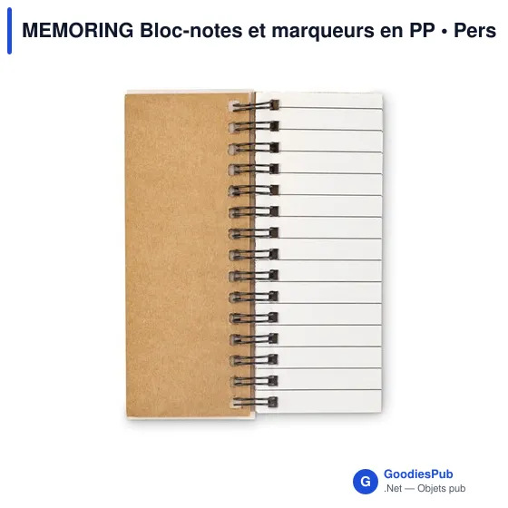 Bloc-notes personnalisable avec marqueurs pour logo - MEMORING - Image 6