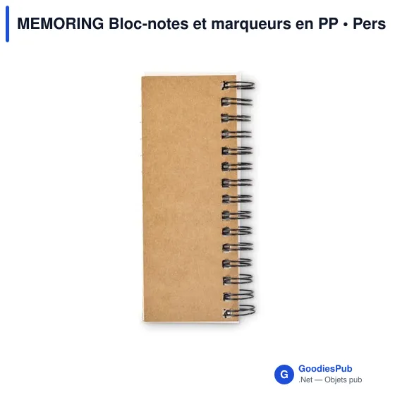 Bloc-notes personnalisable avec marqueurs pour logo - MEMORING - Image 7