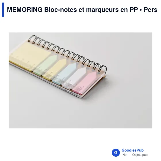 Bloc-notes personnalisable avec marqueurs pour logo - MEMORING - Image 8