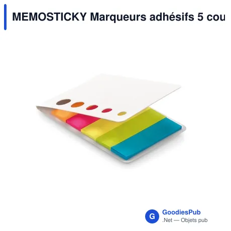 MEMOSTICKY Marqueurs adhésifs 5 couleurs