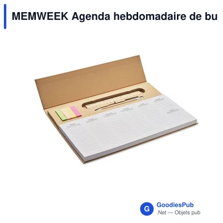 MEMWEEK Agenda hebdomadaire de bureau