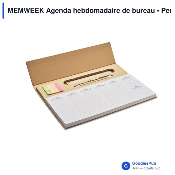 MEMWEEK Agenda hebdomadaire de bureau - Image 1