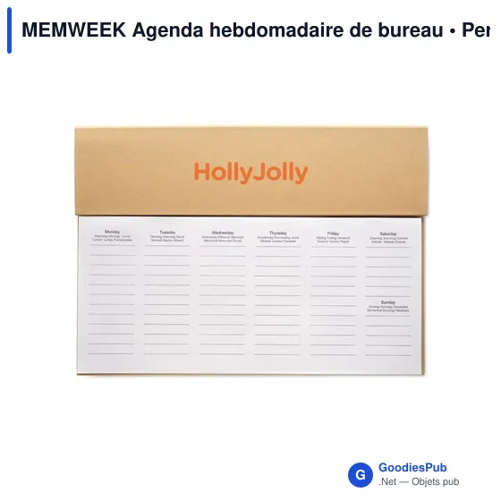 MEMWEEK Agenda hebdomadaire de bureau - Image 7