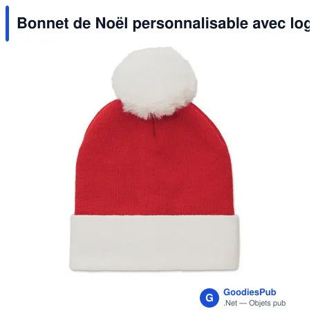 Bonnet de Noël personnalisable avec logo - MENSA