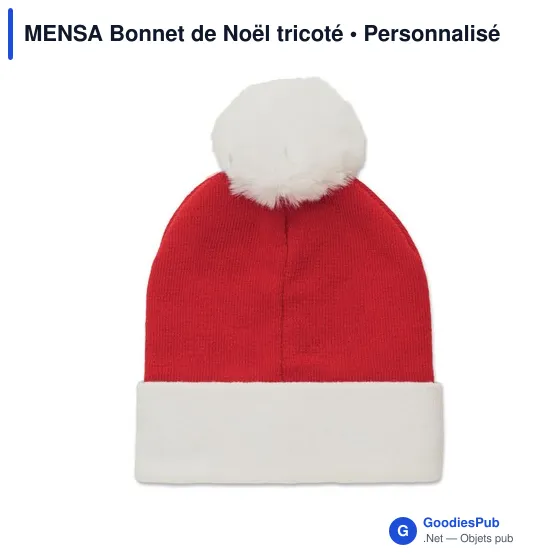 Bonnet de Noël personnalisable avec logo - MENSA - Image 2