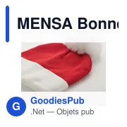 Bonnet de Noël personnalisable avec logo - MENSA - Miniature 4