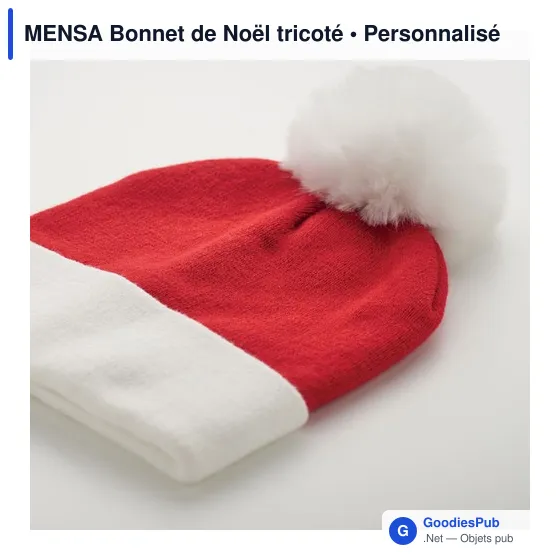 Bonnet de Noël personnalisable avec logo - MENSA - Image 4