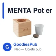 MENTA Pot en bois avec graine - Miniature 2