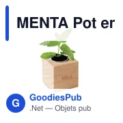 MENTA Pot en bois avec graine - Miniature 3