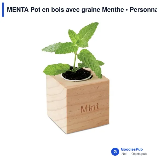MENTA Pot en bois avec graine - Image 3