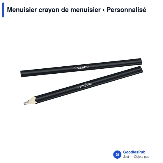 Crayon de menuisier personnalisable pour logo - Menuisier - Image 1