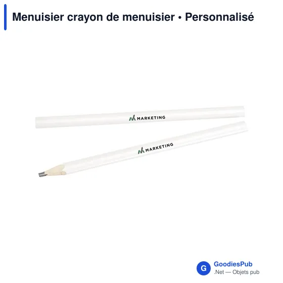 Crayon de menuisier personnalisable pour logo - Menuisier - Image 2