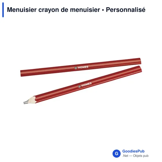 Crayon de menuisier personnalisable pour logo - Menuisier - Image 3