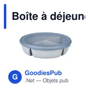 Boîte à déjeuner personnalisable Mepal Bento Cirqula Bowl avec logo - Miniature 6
