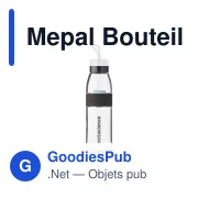 Bouteille d'eau personnalisable Mepal Ellipse 500 ml avec logo - Miniature 1