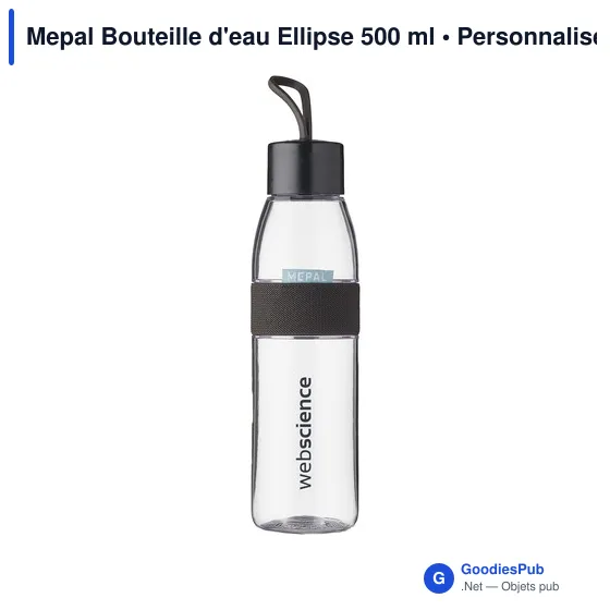 Bouteille d'eau personnalisable Mepal Ellipse 500 ml avec logo - Image 1