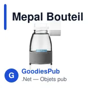 Bouteille d'eau personnalisable Mepal Ellipse 500 ml avec logo - Miniature 2