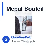 Bouteille d'eau personnalisable Mepal Ellipse 500 ml avec logo - Miniature 3