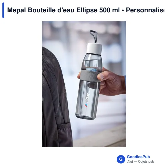 Bouteille d'eau personnalisable Mepal Ellipse 500 ml avec logo - Image 3