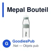 Bouteille d'eau personnalisable Mepal Ellipse 500 ml avec logo - Miniature 7