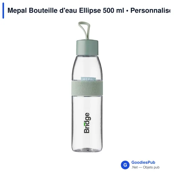 Bouteille d'eau personnalisable Mepal Ellipse 500 ml avec logo - Image 7