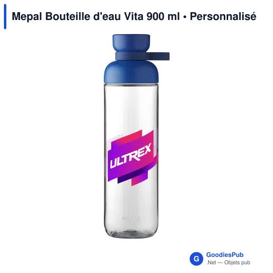 Bouteille d'eau personnalisable Mepal Vita 900 ml avec logo - Image 1