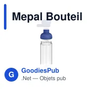 Bouteille d'eau personnalisable Mepal Vita 900 ml avec logo - Miniature 3