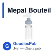 Bouteille d'eau personnalisable Mepal Vita 900 ml avec logo - Miniature 5