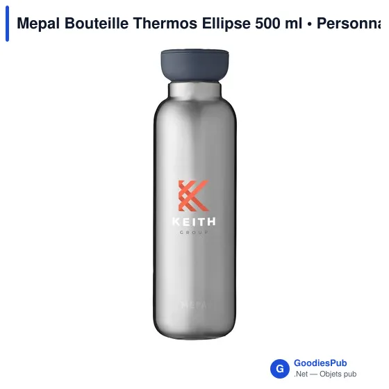 Bouteille isotherme personnalisable Mepal Ellipse 500 ml avec logo - Image 4