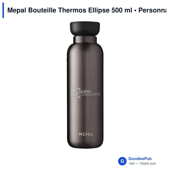 Bouteille isotherme personnalisable Mepal Ellipse 500 ml avec logo - Image 7