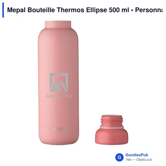 Bouteille isotherme personnalisable Mepal Ellipse 500 ml avec logo - Image 8